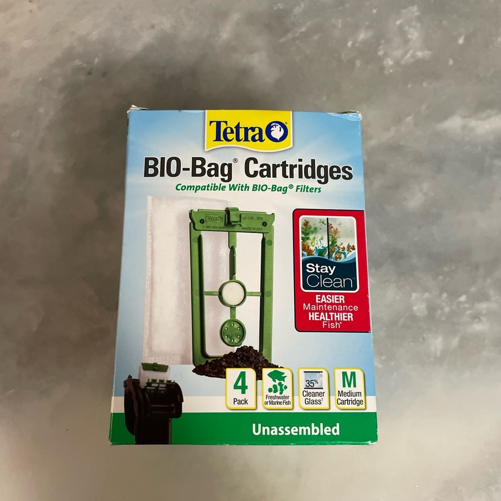 Tetra Bio-Bag Cartridges W/StayClean for Whisper IQ Power Filter/Interna/Externa